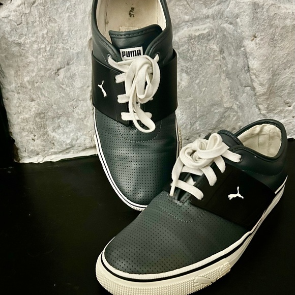 Puma Men’s gray/ black lace up oxford Sports Shoe Size 10.5 M - Picture 1 of 11